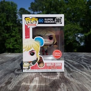 New! Funko Pop! Heroes DC Super Heroes Harley Quinn | # 301 | Gamestop Exclusive